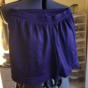 Purple basketball shorts